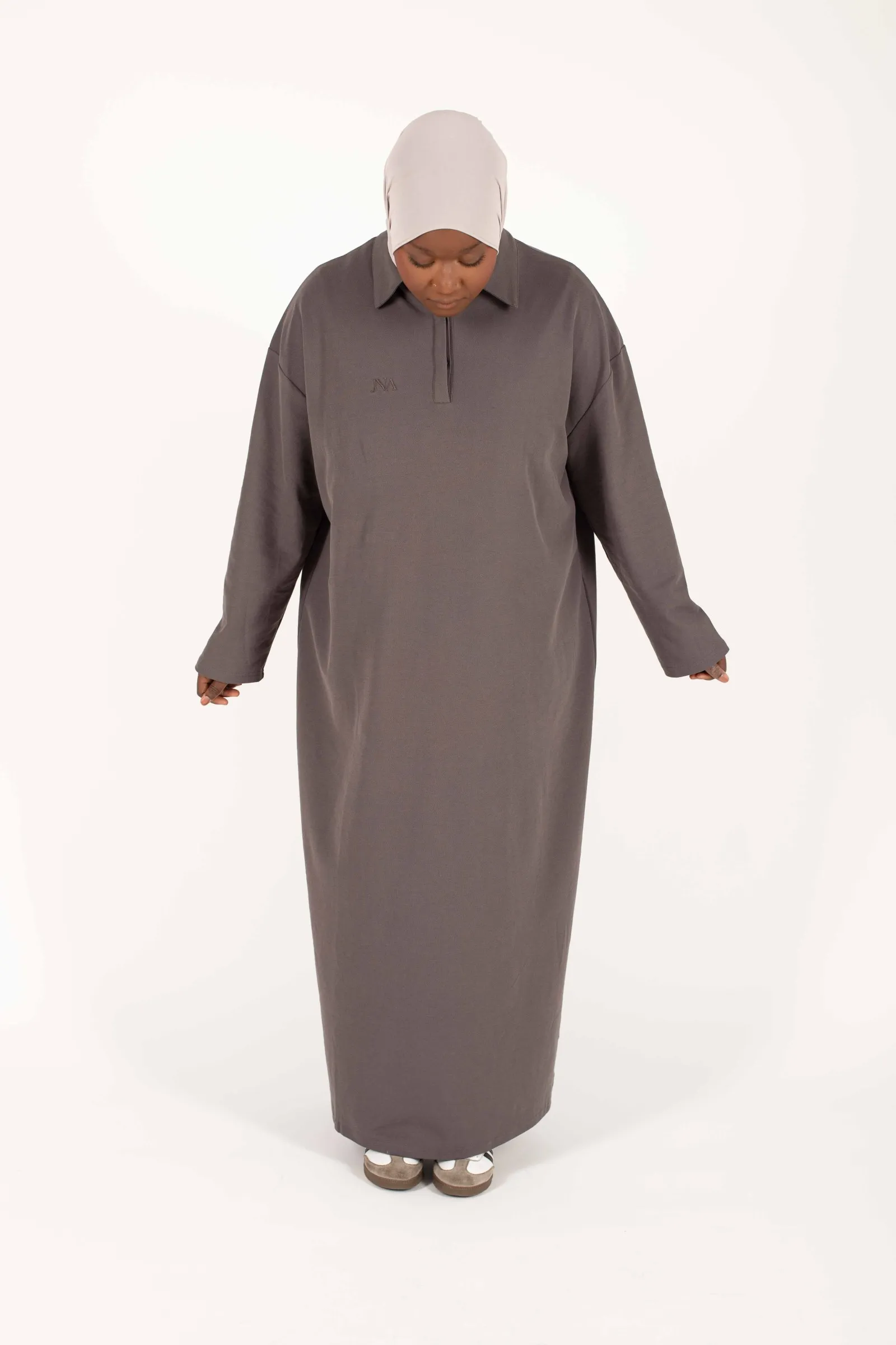 Robe polo gris foncé