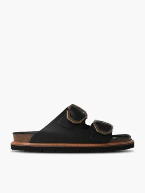 Sandales en cuir certifié | noir "galia leather dress black" femme