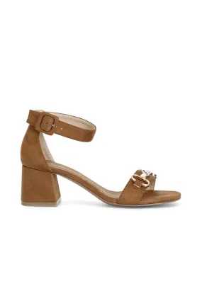 sandales en microfibre avec attache tan - CafèNoir
