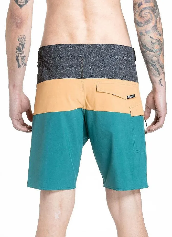 Short de bain Meatfly Mitch 21 - Snake Green/Camel - men´s