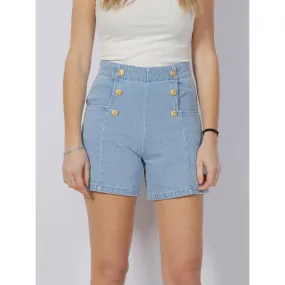 Short en jean taille haute martine bleu femme - Vero Moda | wimod
