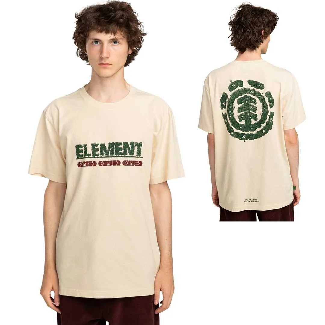 T-shirt : ELEMENT OCNC FOLIAGE SS Parchment - Bamboo Skateshop