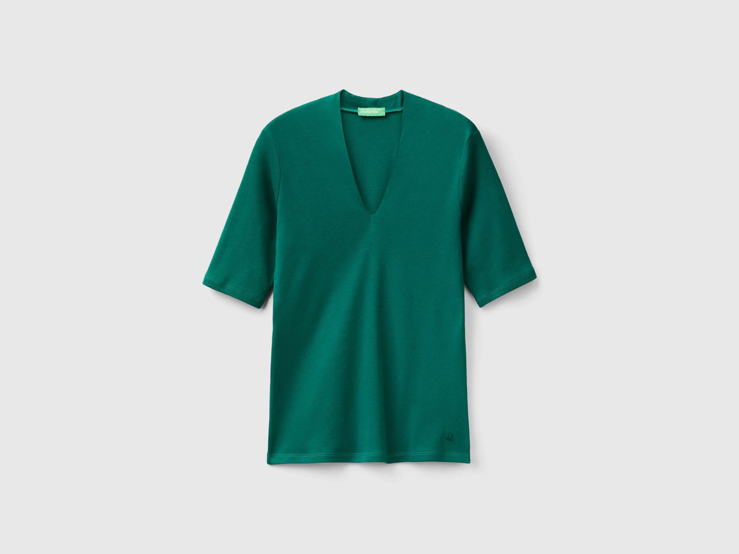 T-shirt ajusté en coton à fibre longue