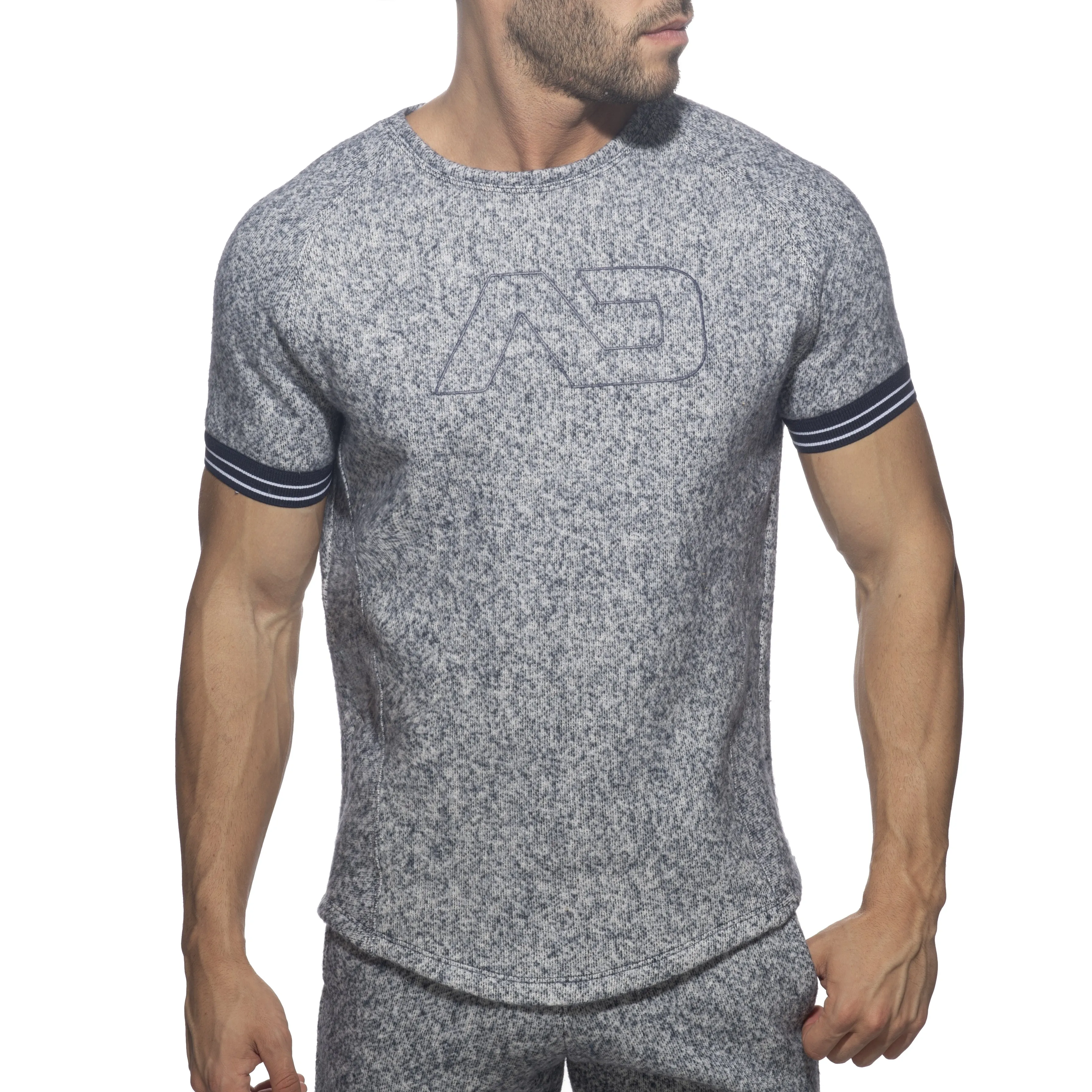 T-shirt Mottled Jumper - marine - ADDICTED : vente T-shirt manches ...