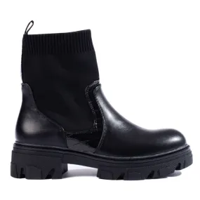 TRENDI Bottes à enfiler le noir