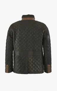 Veste cuir matelassé marron foncé La Canadienne - La Canadienne - Vestes et 3/4 Cuir Marron Foncé
