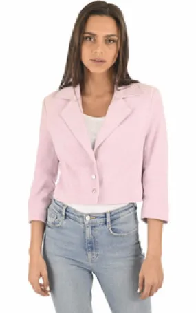 Veste cuir velours Lavande La Canadienne - La Canadienne - Vestes et 3/4 Nubuck et Daim Lavande
