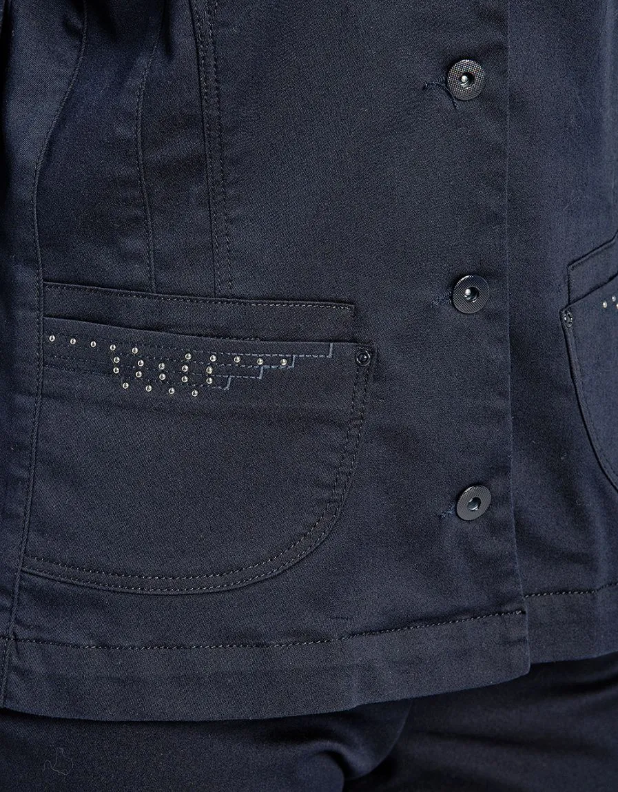 Veste jean denim sans col - Vestes