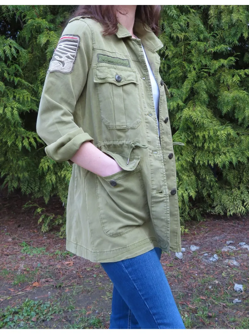 Veste saharienne lyocell et coton Aeronautica Militare