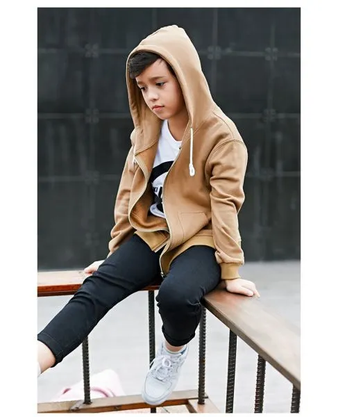 Veste à capuche garçon hoodie à fermeture zippée enfant