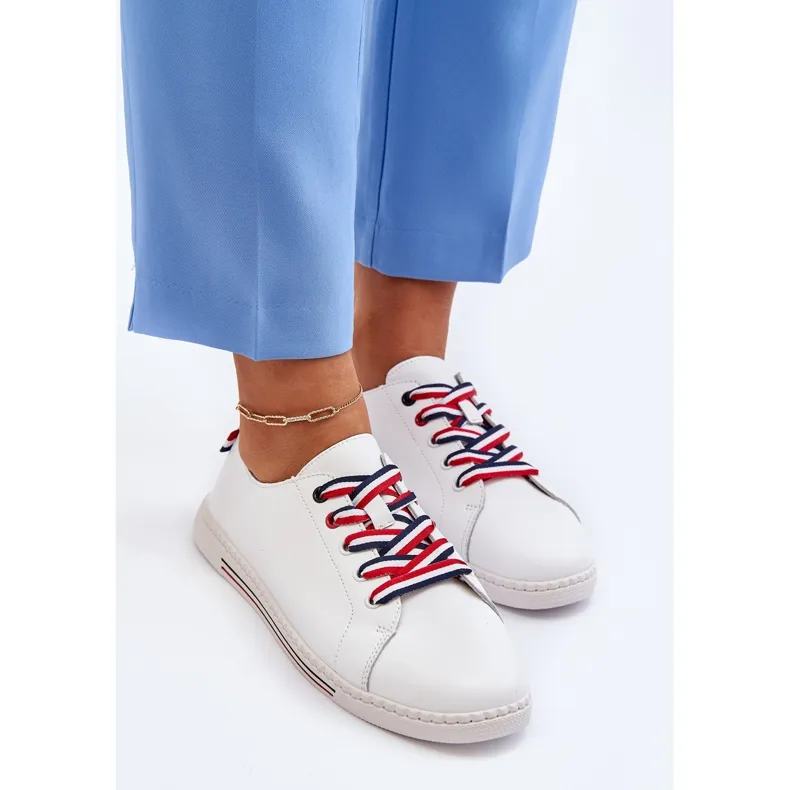 Vinceza Baskets En Cuir Femme Blanc Litzy blanche