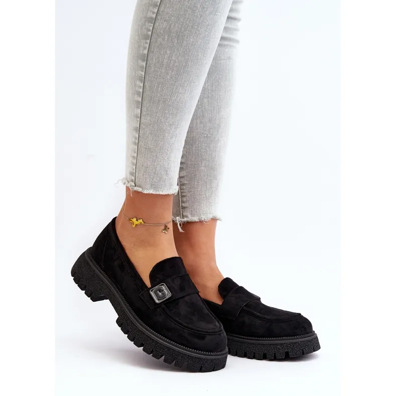 Vinceza Mocassins Pour Femmes À Bride Noir Flanila le noir